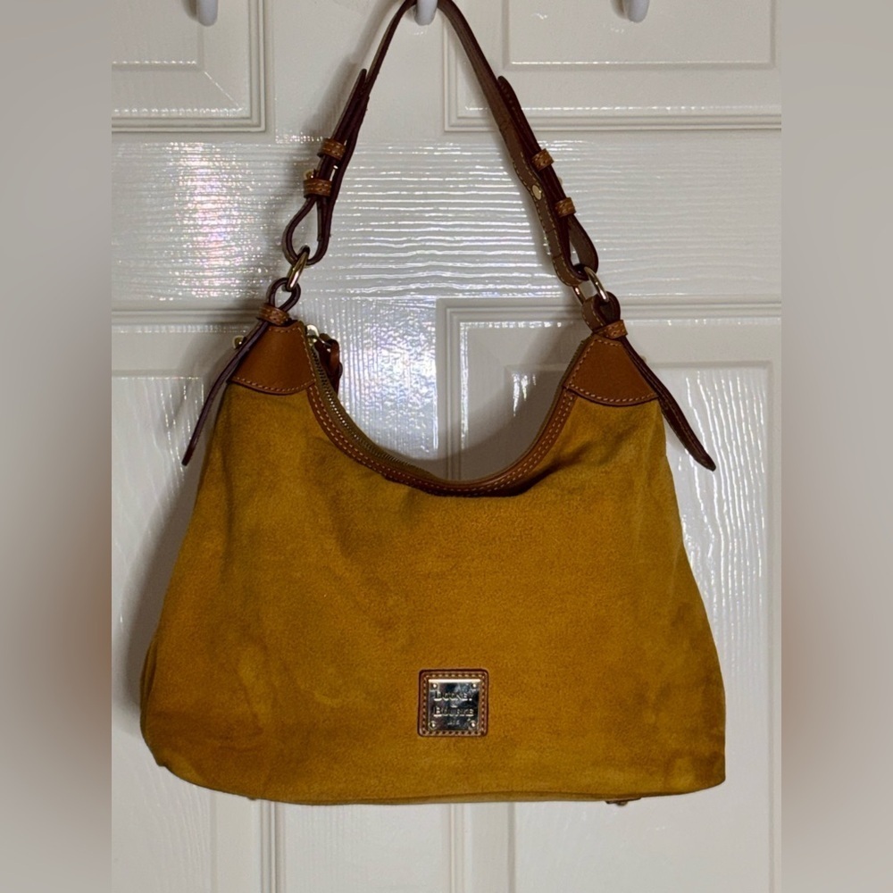 Dooney And Bourke Leather Shoulder Bag, Handbag Mustard - Picture 1 of 16